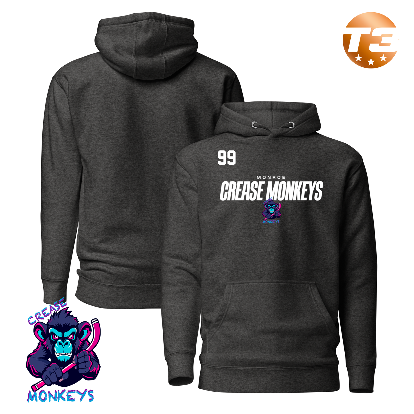 Monroe Crease Monkeys 2026 Performance Player Hoodie