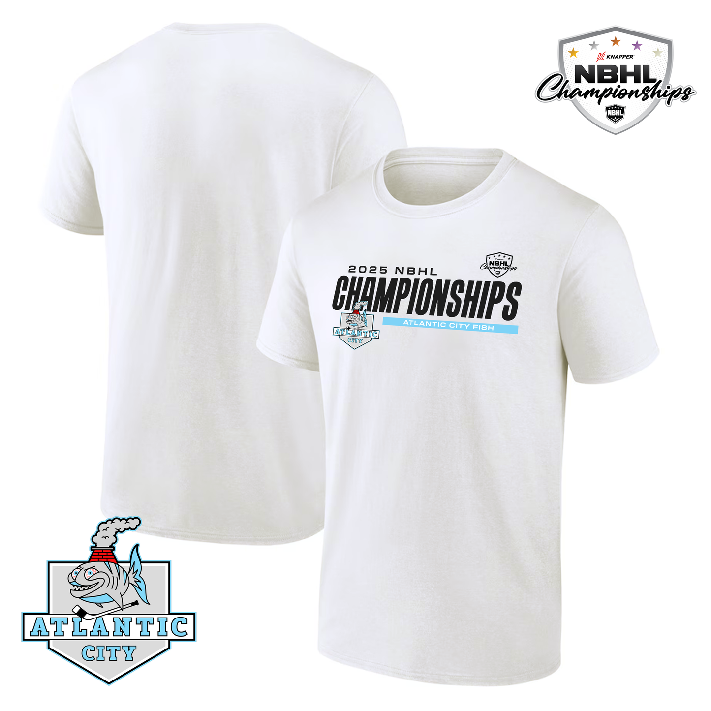 Atlantic City Fish 2025 NBHL Championships T-Shirt