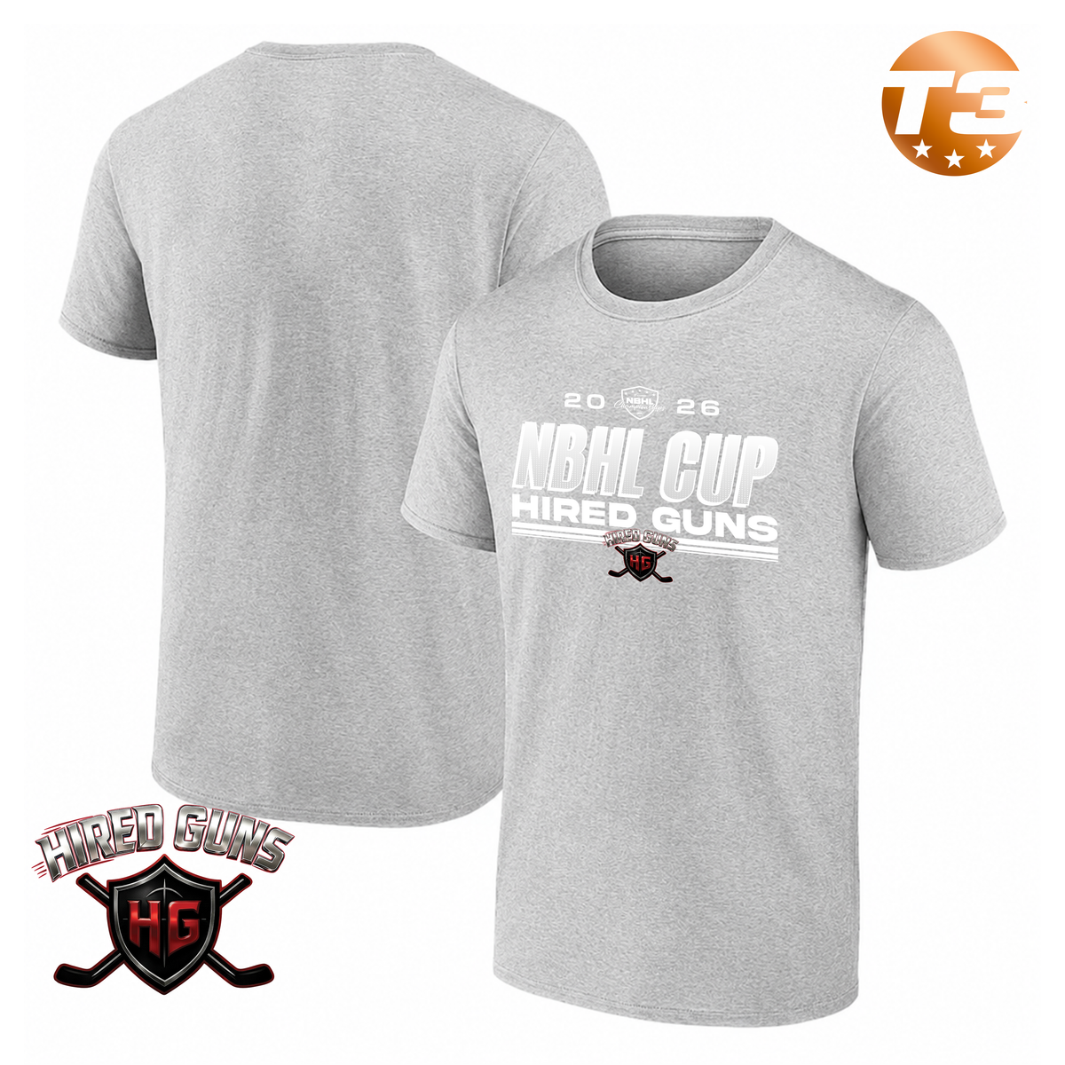 North Jersey Hired Guns 2026 NBHL Cup Player Tee