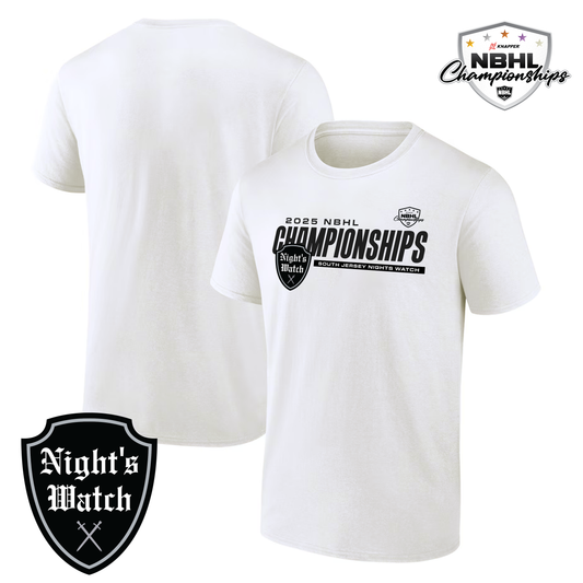 South Jersey Nights Watch 2025 NBHL Championships Team T-Shirt