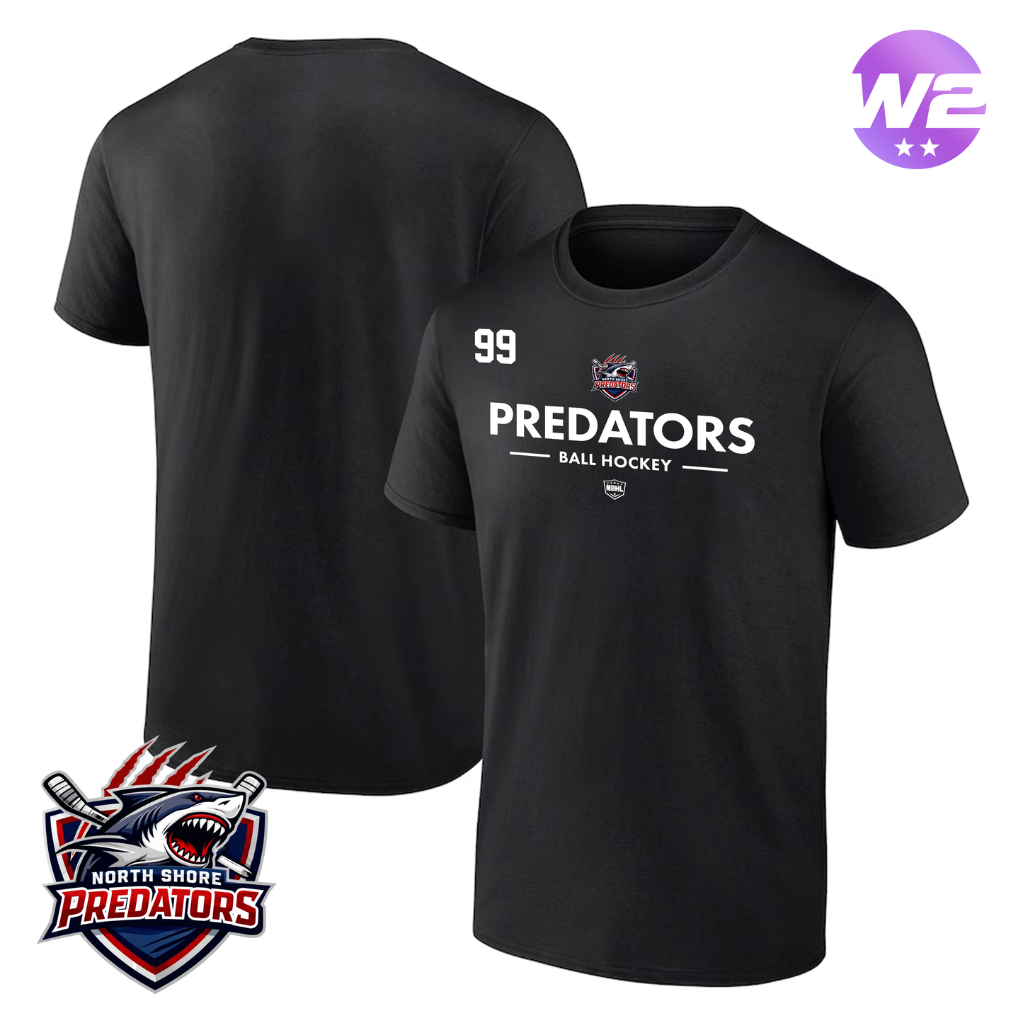 North Shore Predators 2026 Authentic Pro Primary T-Shirt