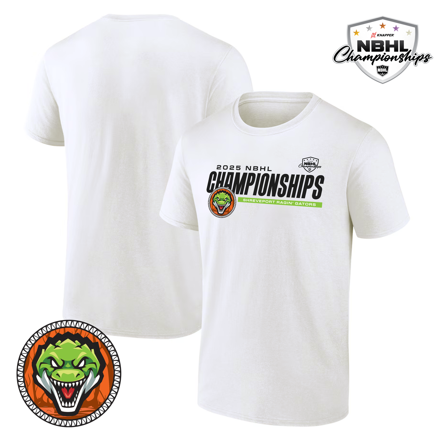 Shreveport Ragin Gators 2025 NBHL Championships T-Shirt