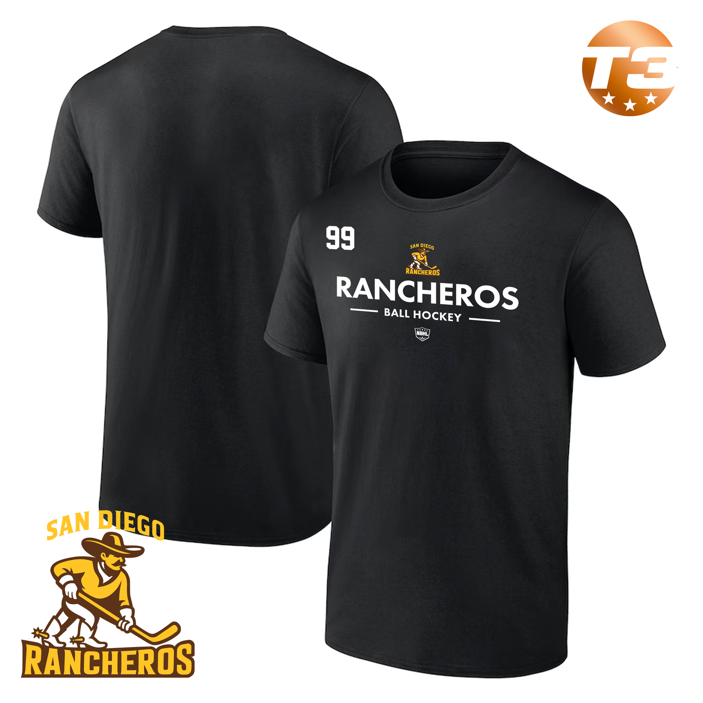 San Diego Rancheros 2026 Authentic Pro Primary T-Shirt