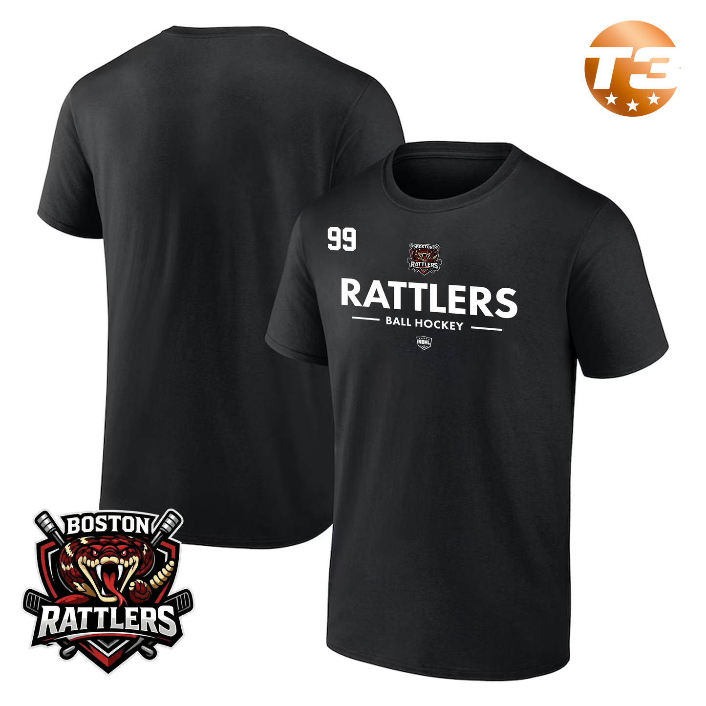 Boston Rattlers 2026 Authentic Pro Primary T-Shirt