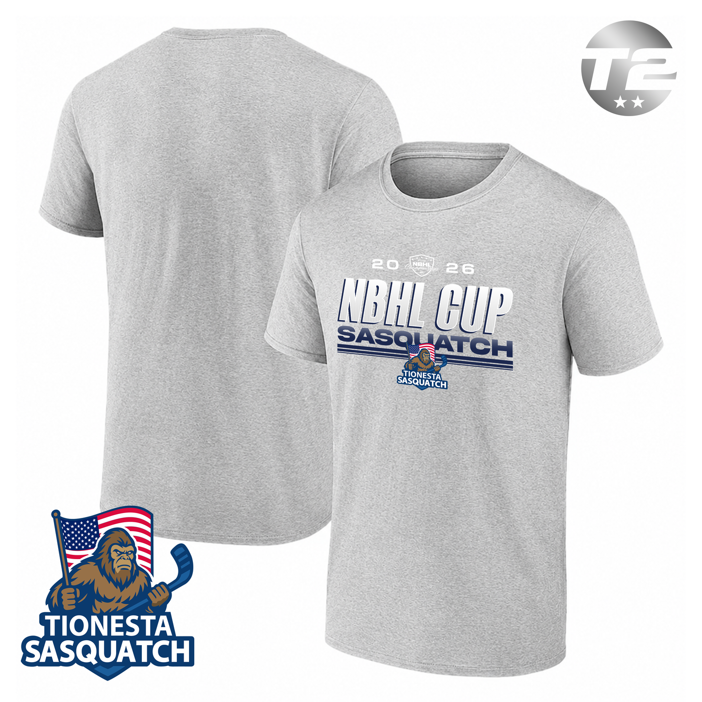 Tionesta Sasquatch 2026 NBHL Cup Player Tee