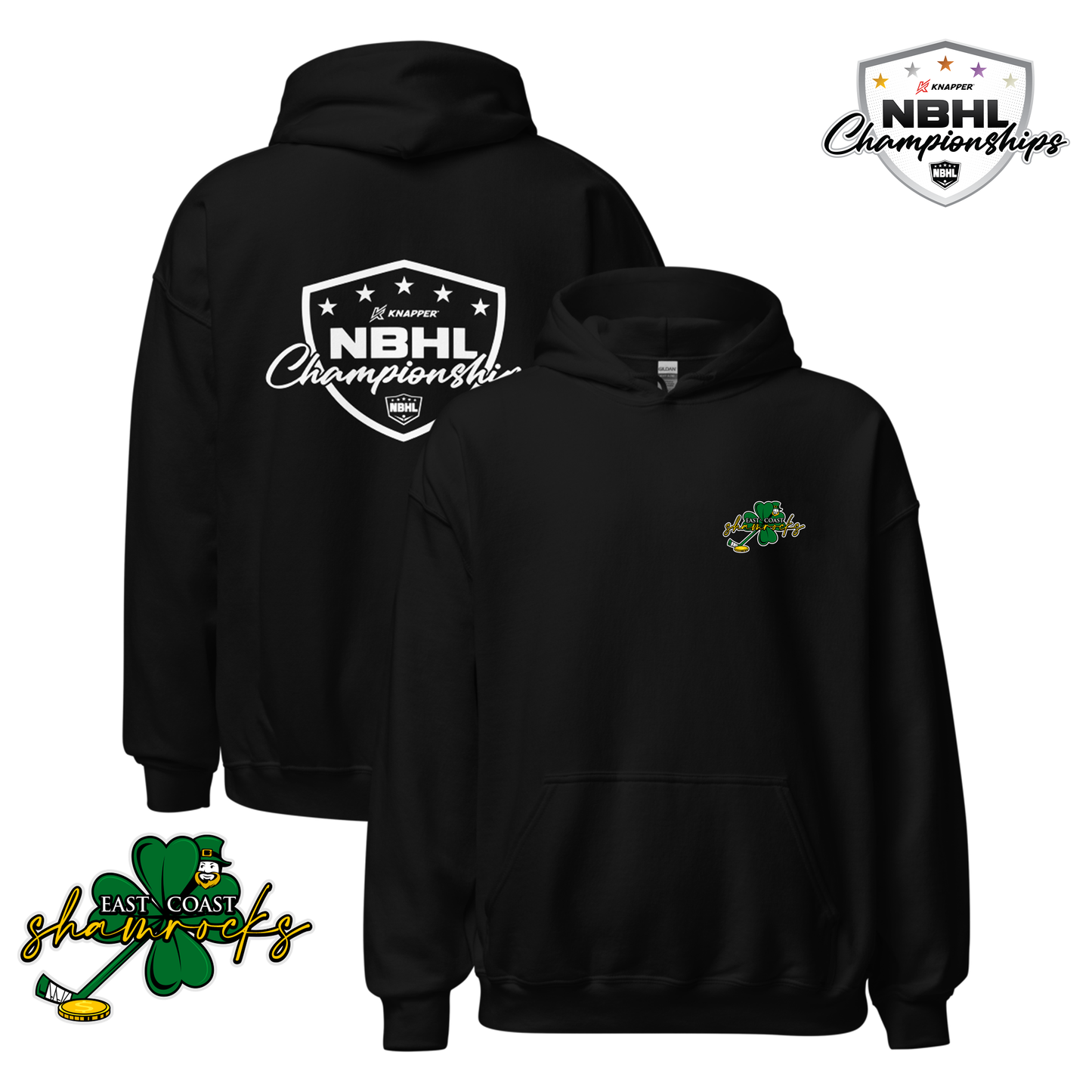 East Coast Shamrocks 2025 NBHL Championships Team Hoodie