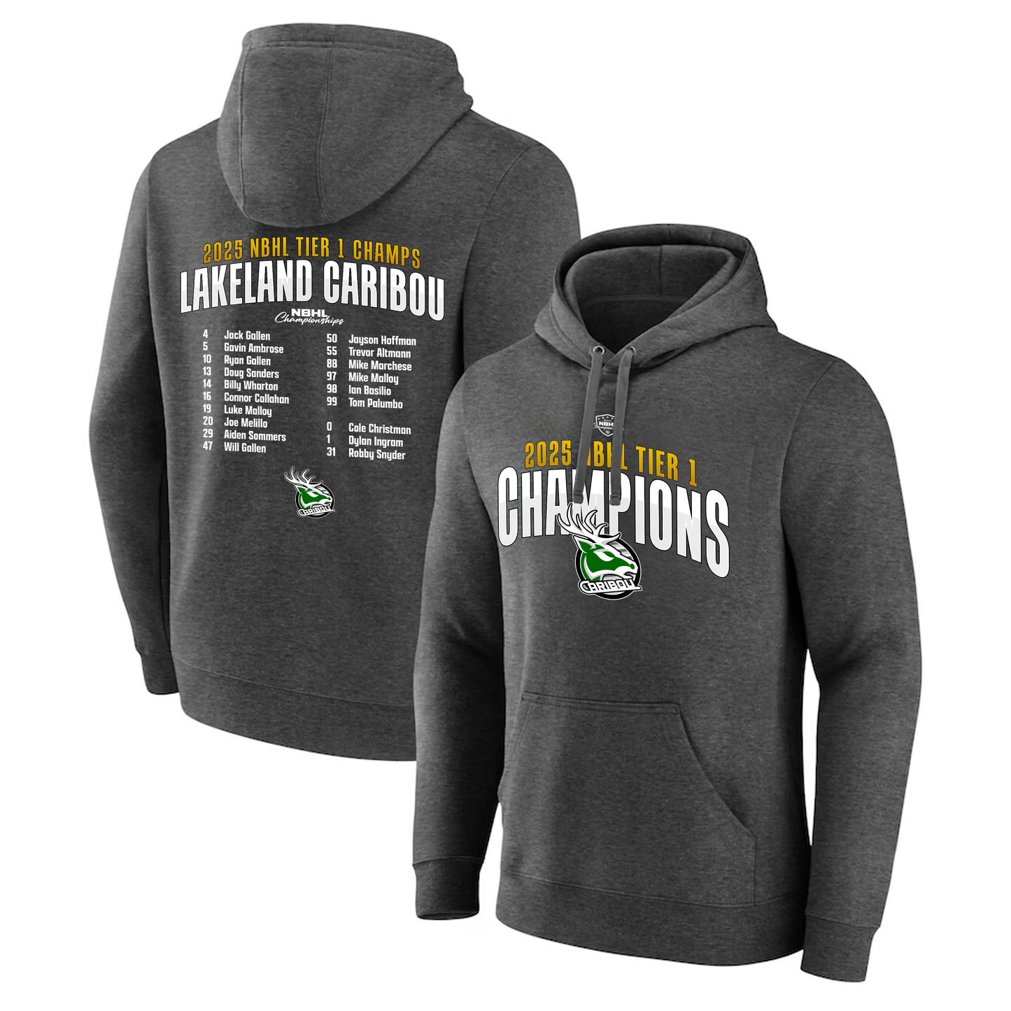 Lakeland Caribou Tier 1 Champions Hoodie