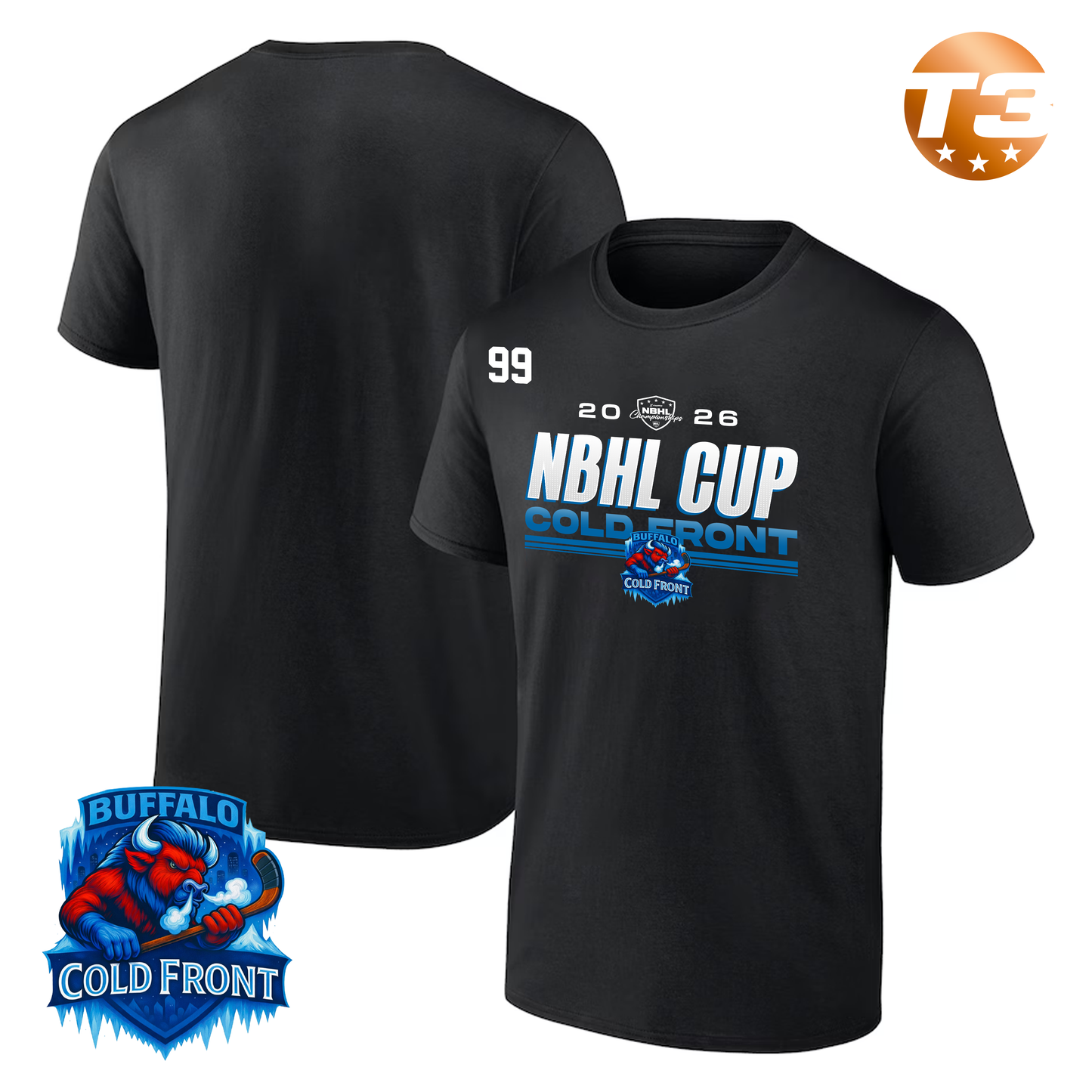Buffalo Cold Front 2026 NBHL Cup Player Tee