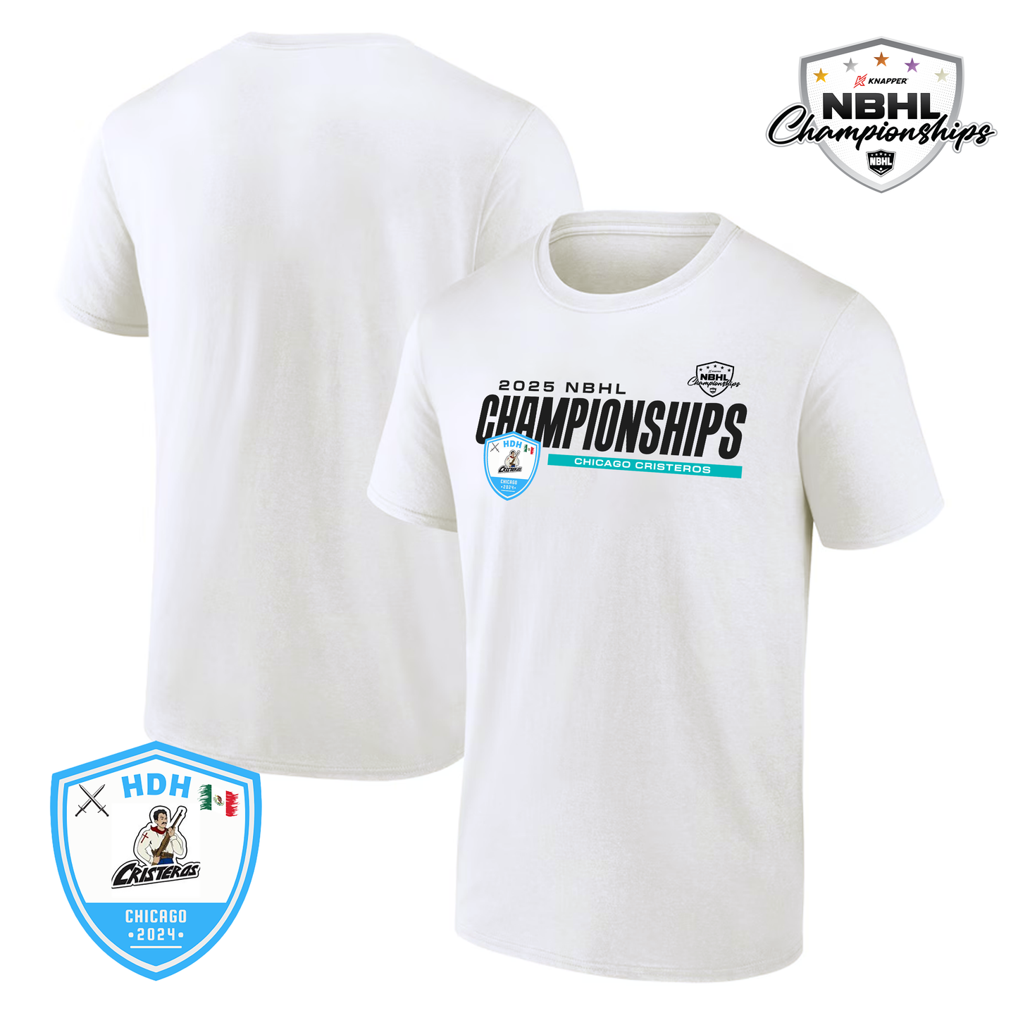 Chicago Cristeros 2025 NBHL Championships T-Shirt