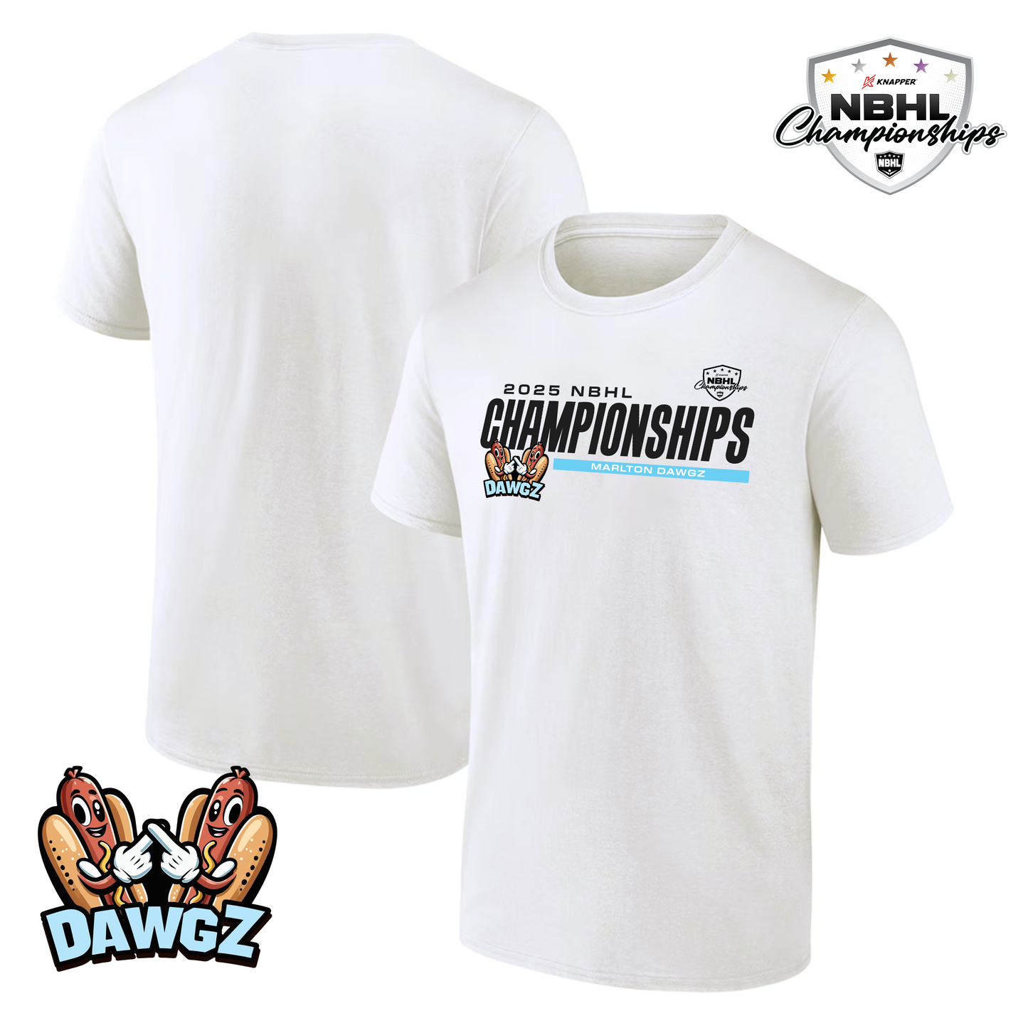 Marlton Dawgz 2025 NBHL Championships T-Shirt
