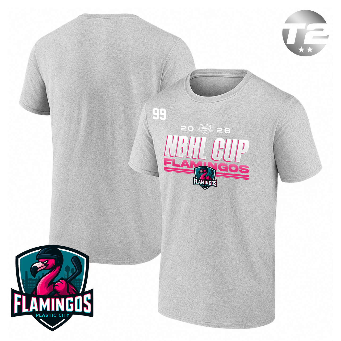 Plastic City Flamingos 2026 NBHL Cup Player Tee