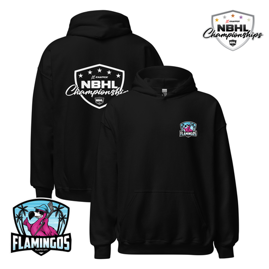 Plastic City Flamingos 2025 NBHL Championships Team Hoodie