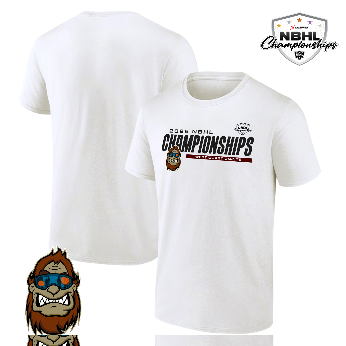 West Coast Giants 2025 NBHL Championships T-Shirt
