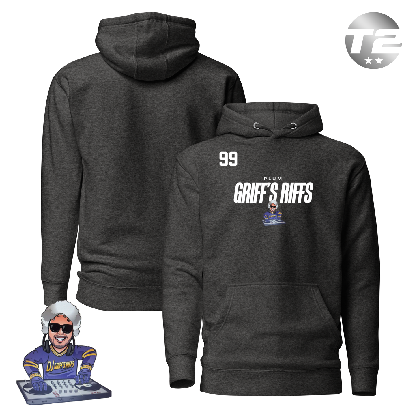 Plum Griffs Riffs 2026 Performance Player Hoodie