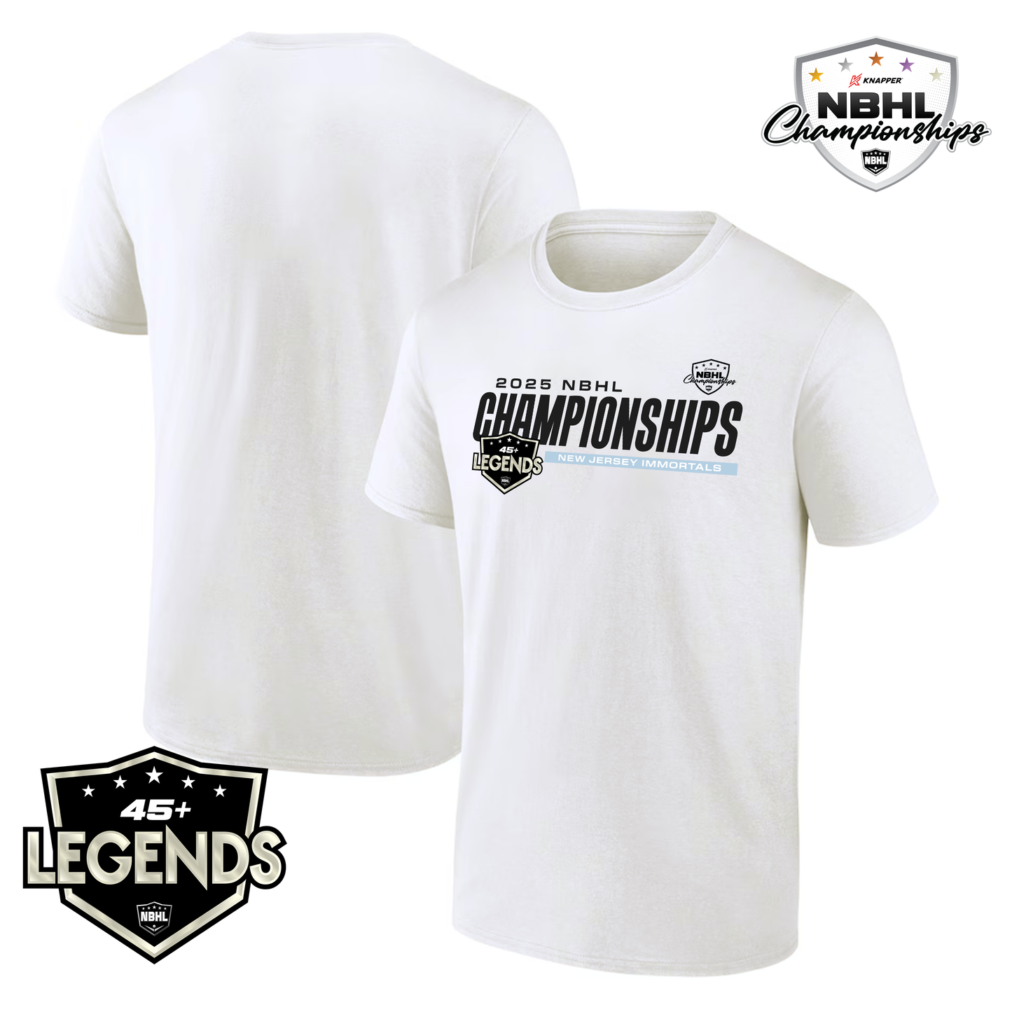 New Jersey Immortals 2025 NBHL Championships T-Shirt