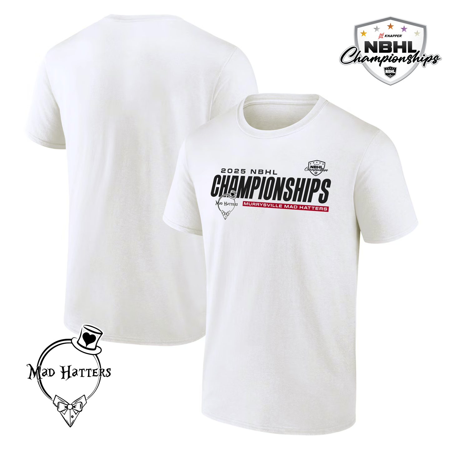 Murrysville Mad Hatters 2025 NBHL Championships Team T-Shirt