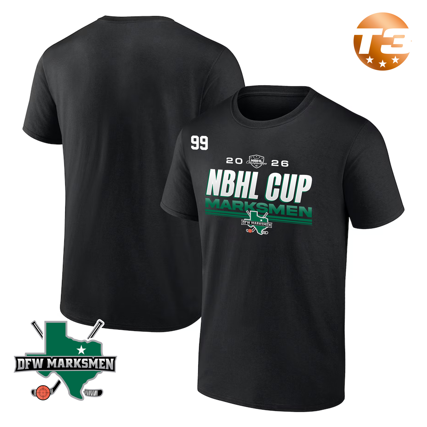 Dallas Fort Worth Marksmen 2026 NBHL CUP PLAYER TEE