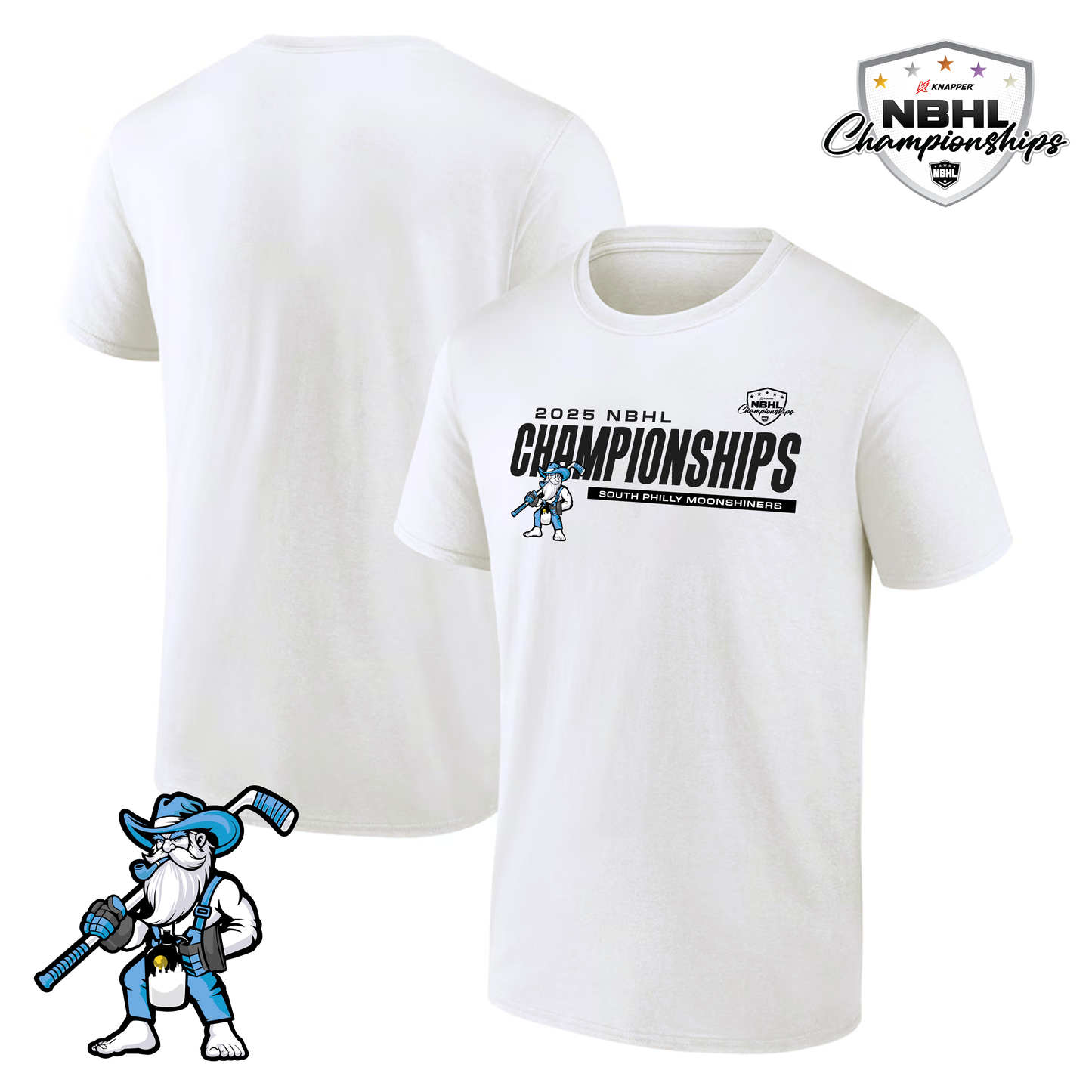 South Philly Moonshiners 2025 NBHL Championships T-Shirt