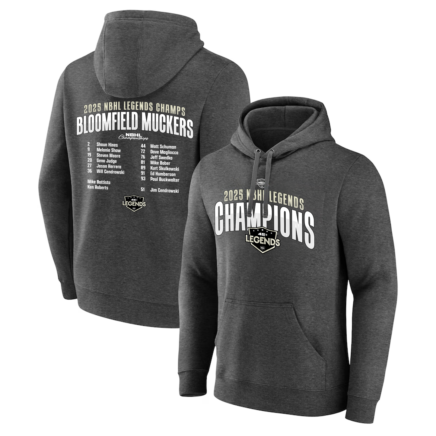 Bloomfield Muckers Legends Champions Hoodie