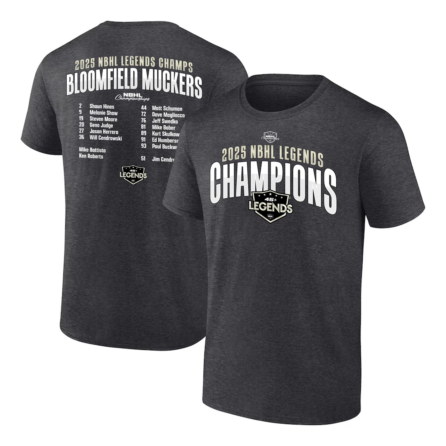 Bloomfield Muckers Legends Champions T-Shirt