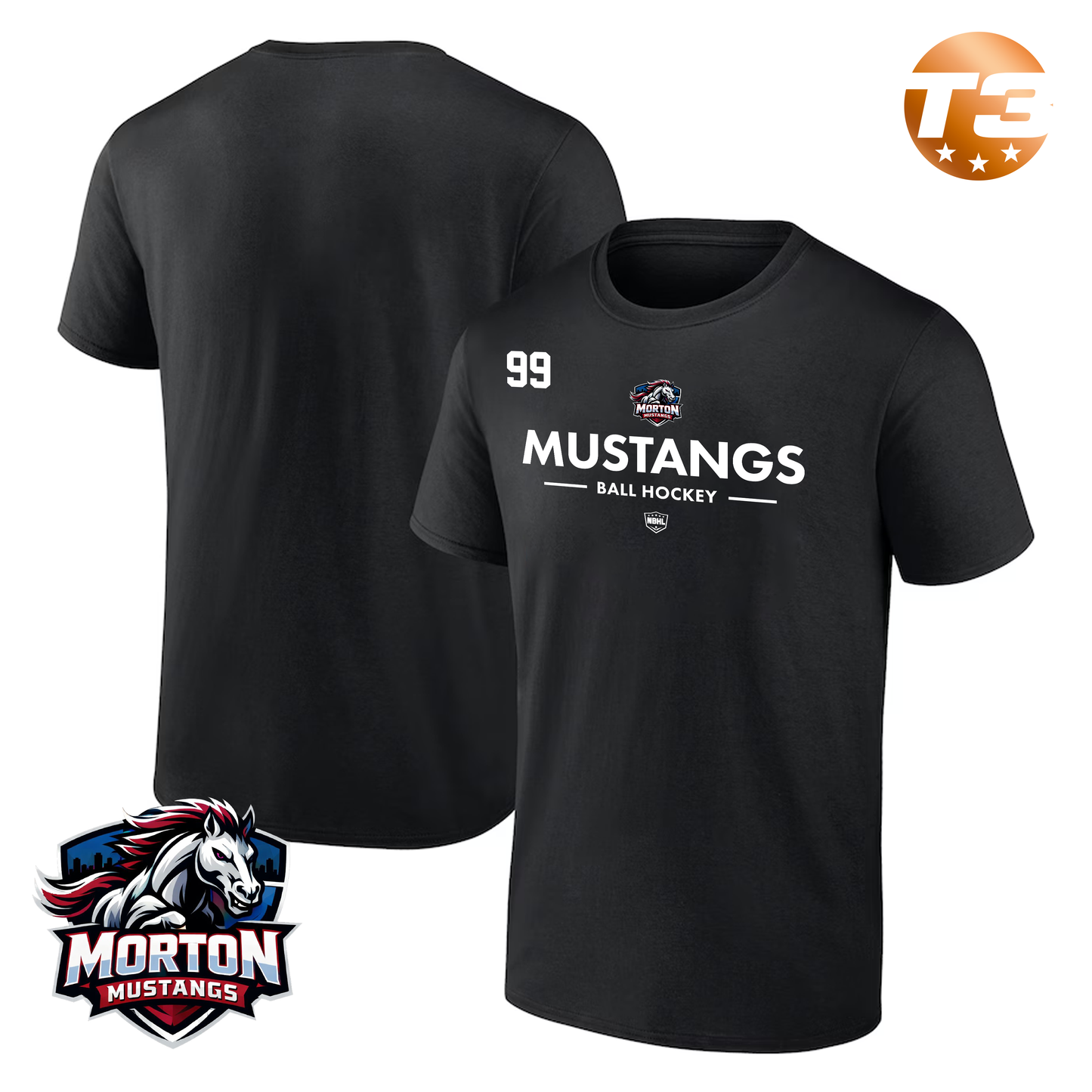 Morton Mustangs 2026 Authentic Pro Primary T-Shirt