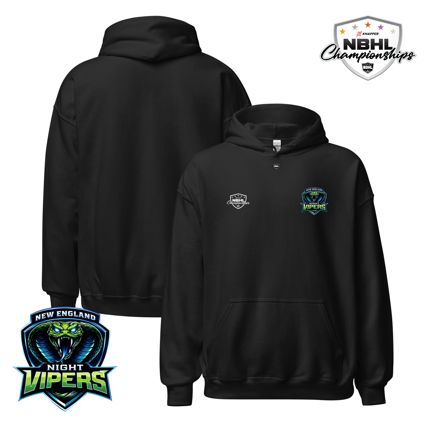 New England Night Vipers 2026 NBHL Cup Team Hoodie