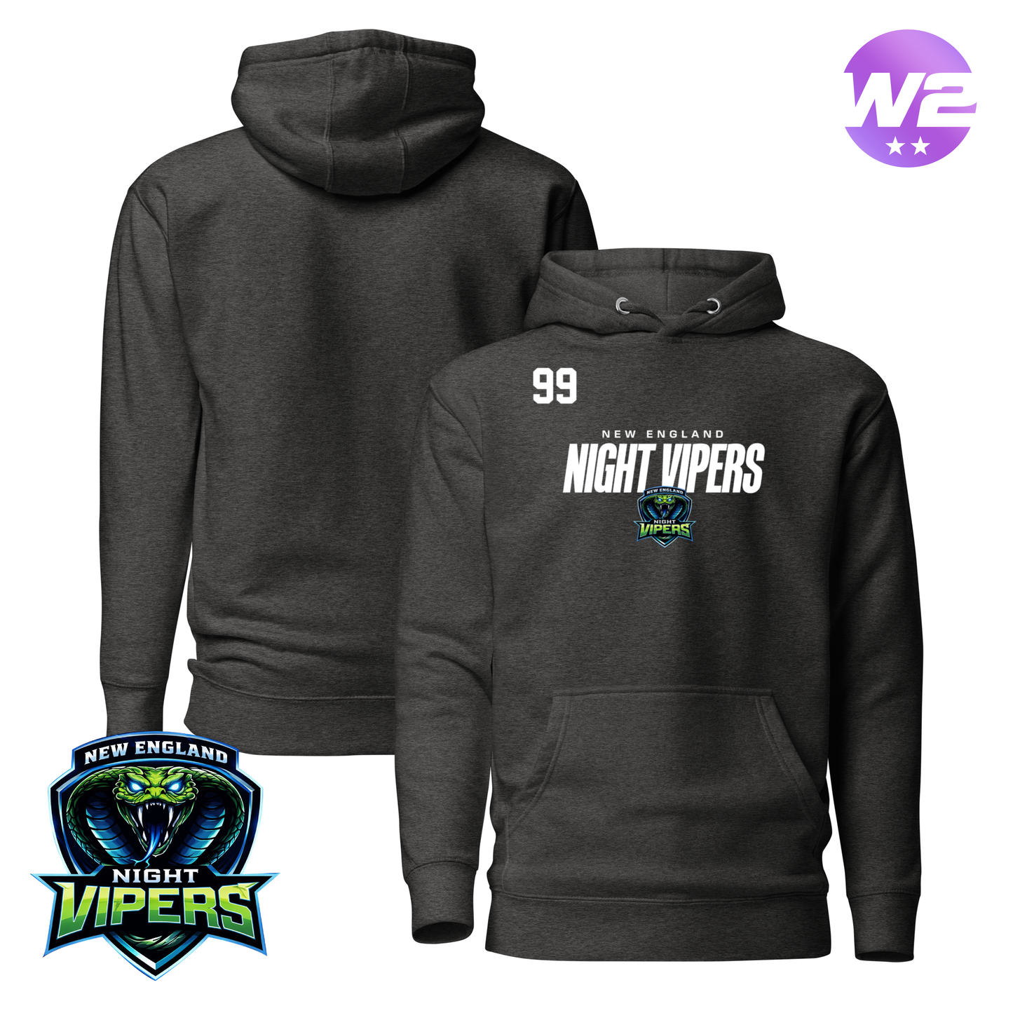 New England Night Vipers 2026 Performance Player Hoodie