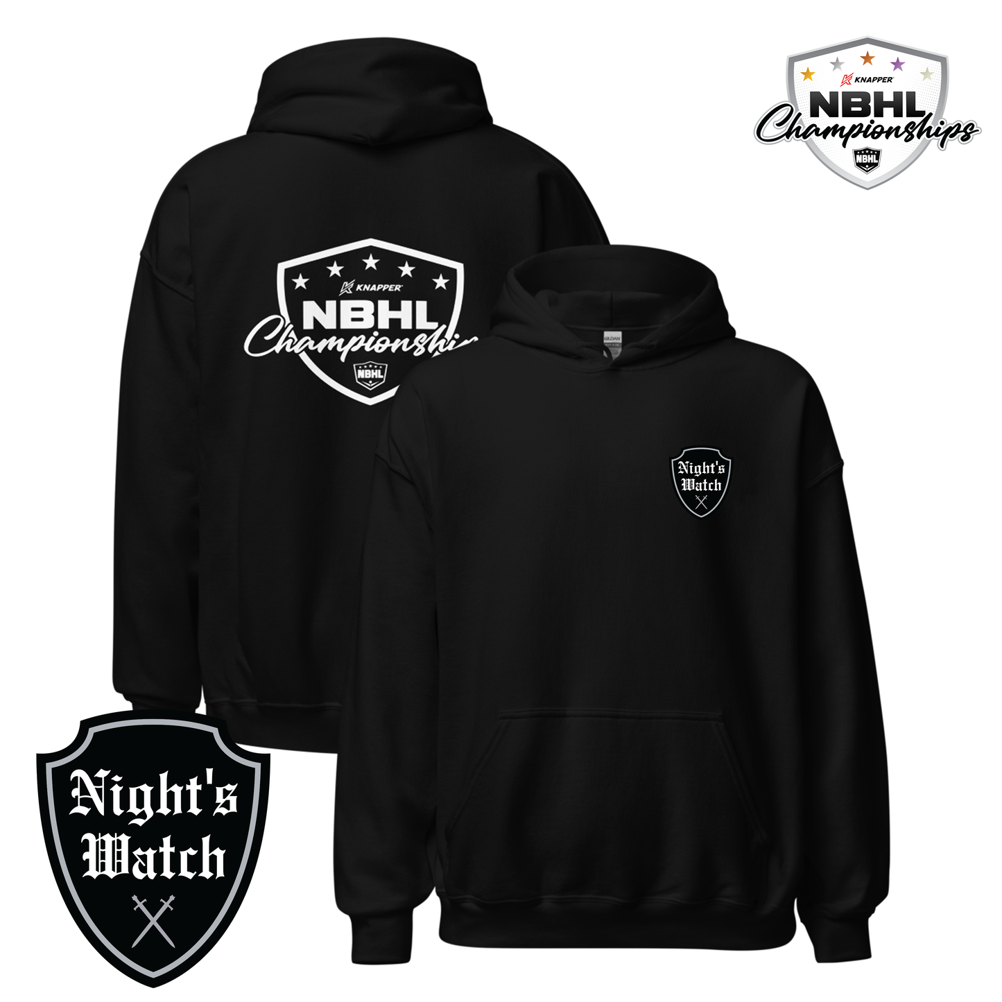 South Jersey Nights Watch 2025 NBHL Championships Team Hoodie
