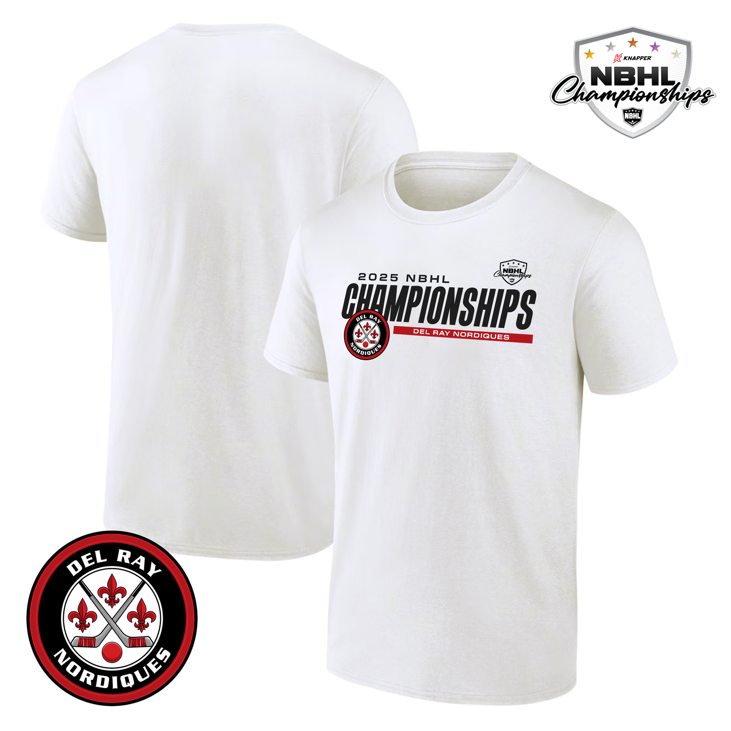 Del Ray Nordiques 2025 NBHL Championships T-Shirt