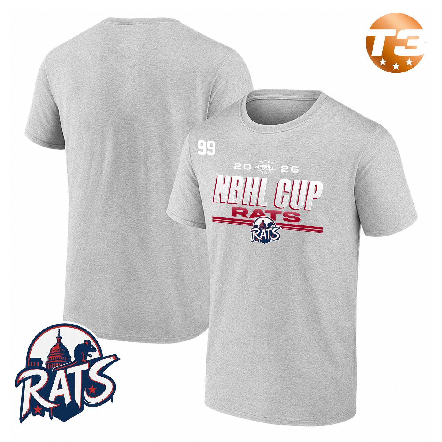 National Mall Rats 2026 NBHL Cup Player Tee