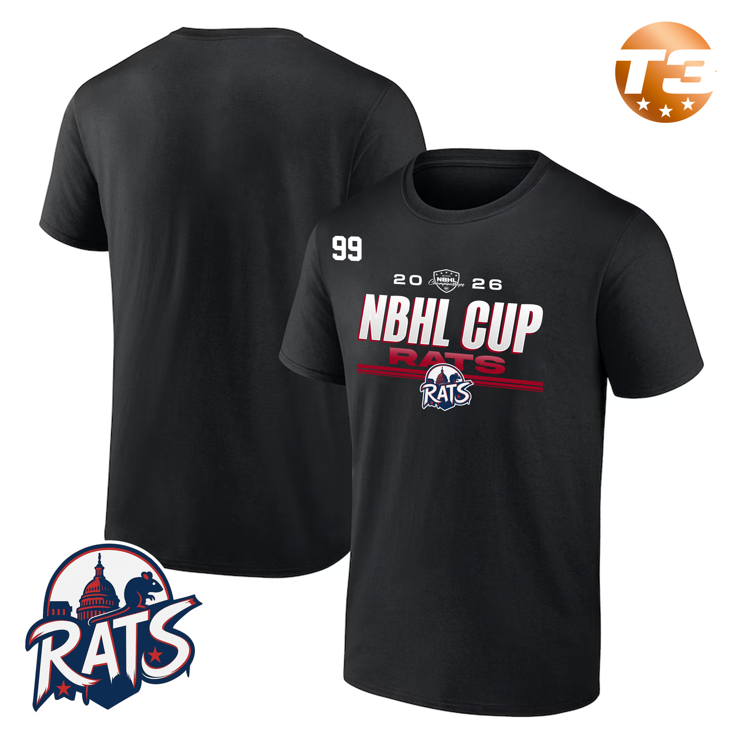 National Mall Rats 2026 NBHL Cup Player Tee