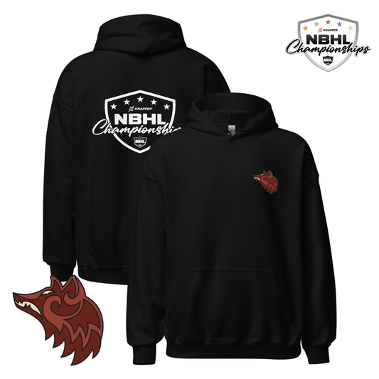 Raleigh Red Wolves 2025 NBHL Championships Team Hoodie