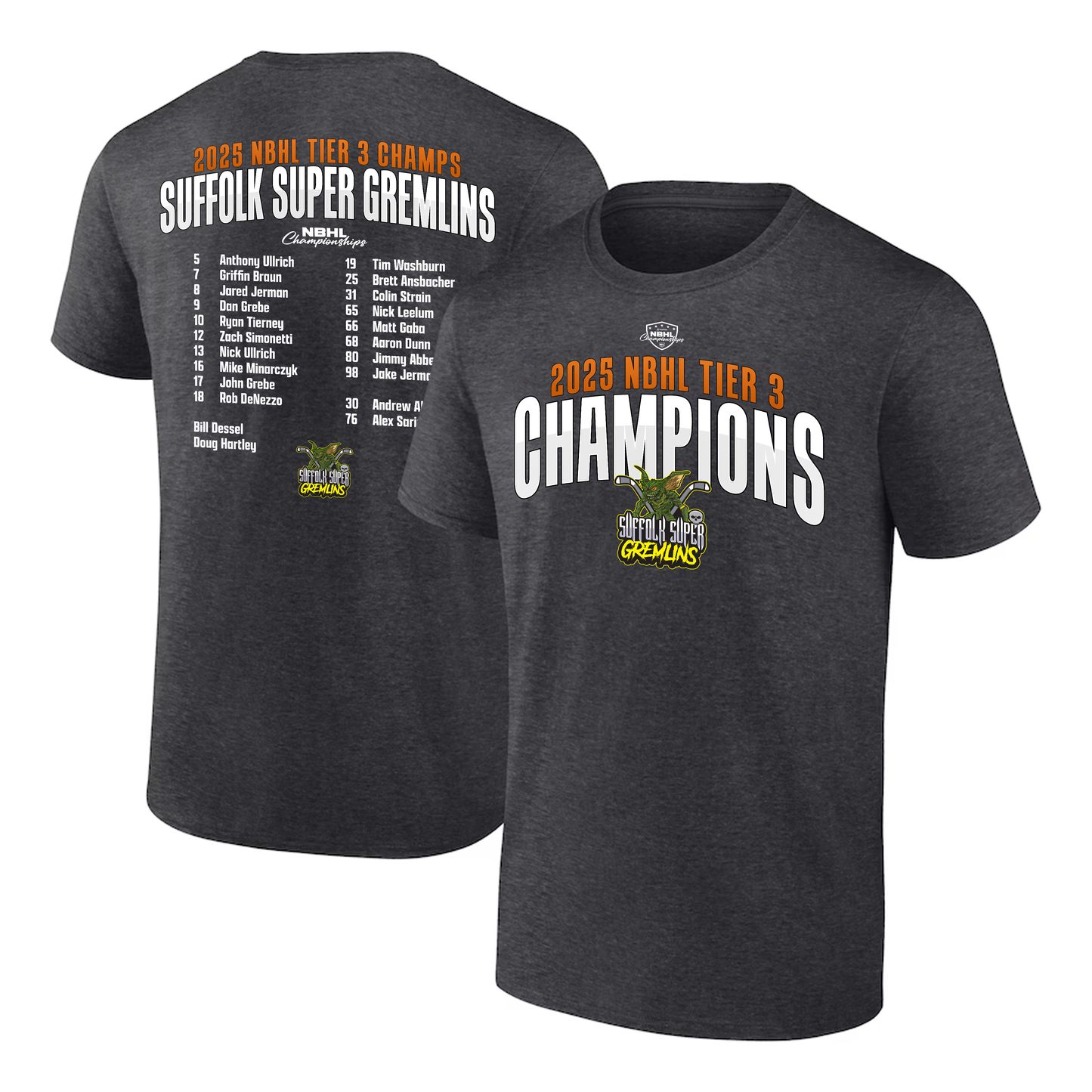 Suffolk Super Gremlins Tier 3 Champions T-Shirt