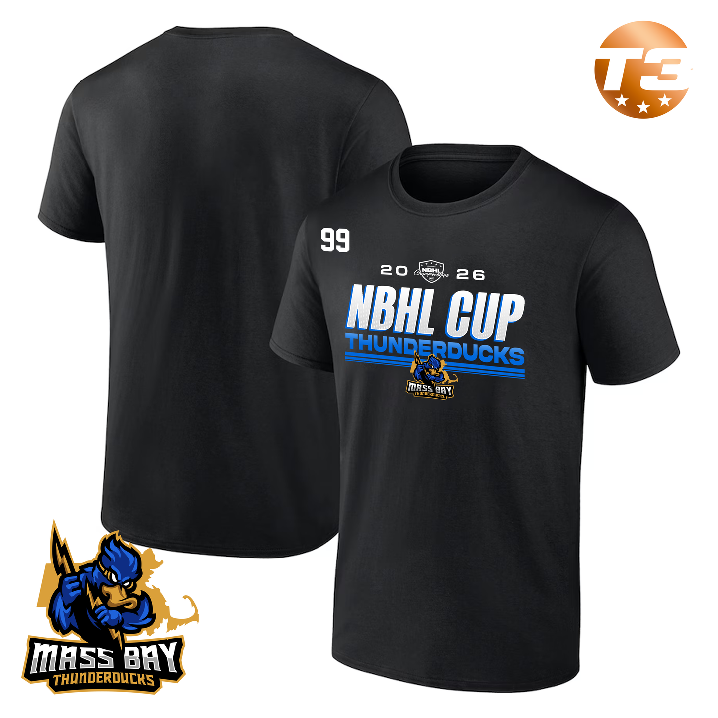 MassBay Thunderducks 2026 NBHL CUP PLAYER TEE